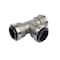 Quickfitting 1-1/4in Push-Fit x 1-1/4in Push-Fit x 1-1/4in Push-Fit Stainless Steel Tee Fitting SS854R - alternate 2